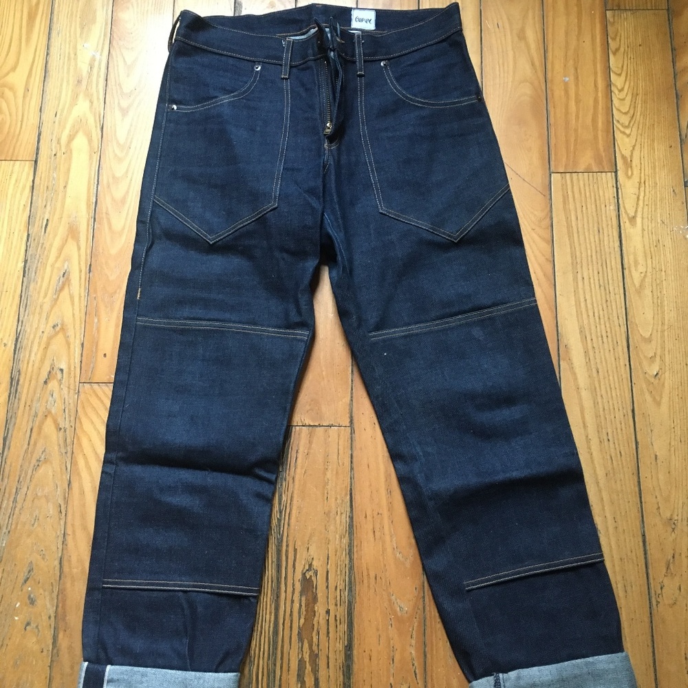 Gamine Raw Denim Dungarees (100% cotton)